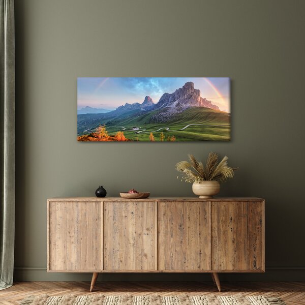 Tablou cu curcupeu deasupra stâncilor (120x50 cm)
