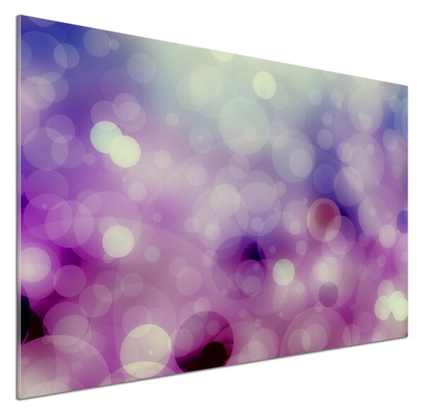 Panou sticlă bucătărie cercuri violet