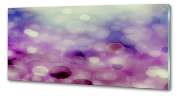 Panou sticlă bucătărie cercuri violet