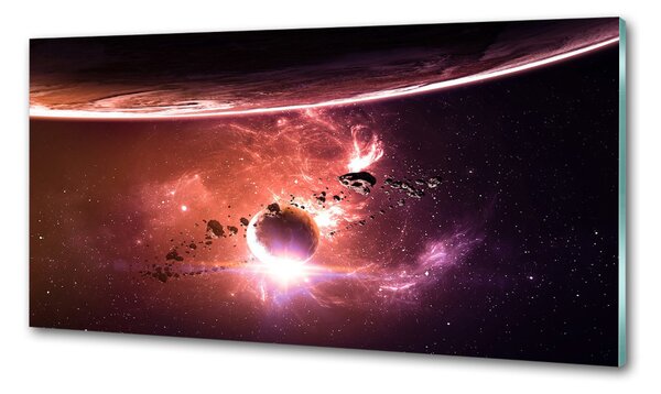 Panou sticlă decorativa bucătărie Galaxie