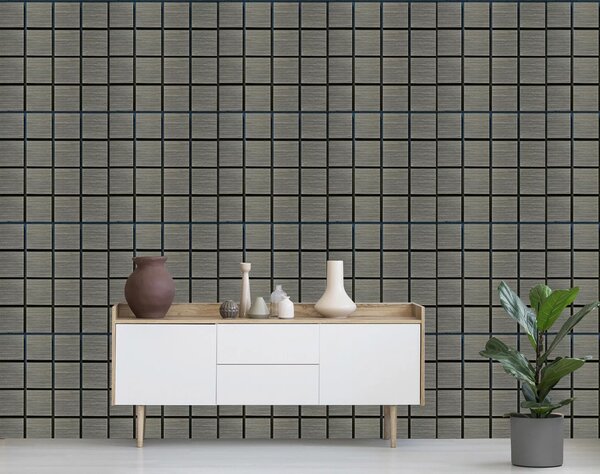 Panou de perete acustic pătrățos din lemn Freja - 60x60cm - grey oak