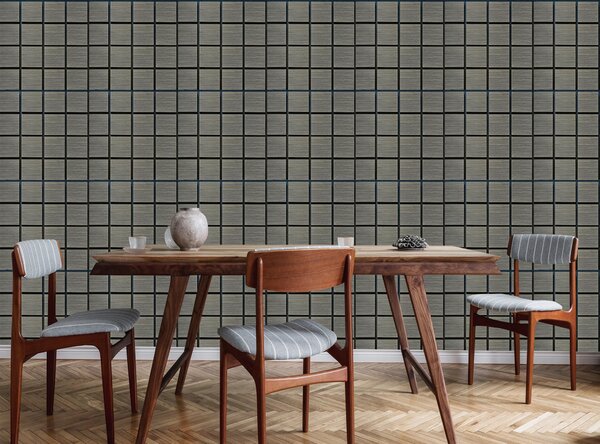 Panou de perete acustic pătrățos din lemn Freja - 60x60cm - grey oak