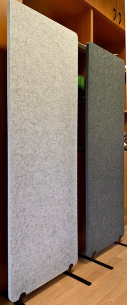 Bilnora panou despărțitor pentru birou 160x60x2,5 cm – Tapițat în Dark Grey