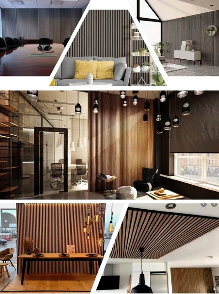 FREJA Panou acustic lemn 100x60x2,2cm. Nuc - Putem face, de asemenea, în dimensiuni personalizate - 100x60x2,2cm