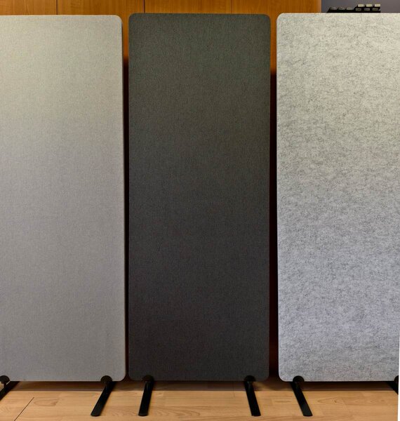 Bilnora panou despărțitor pentru birou 160x60x2,5 cm – Tapițat în Dark Grey