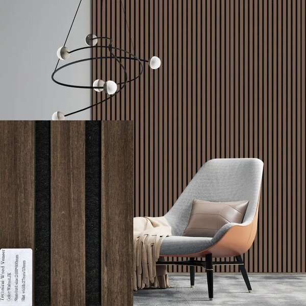 FREJA Panou perete dormitor 100x60x2,2cm. Walnut JK - Putem face, de asemenea, în dimensiuni personalizate - 100x60x2,2cm