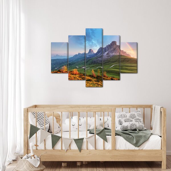 Tablou cu curcupeu deasupra stâncilor (150x105 cm)