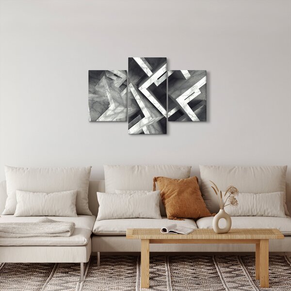 Tablou cu cuburi abstracte (90x60 cm)