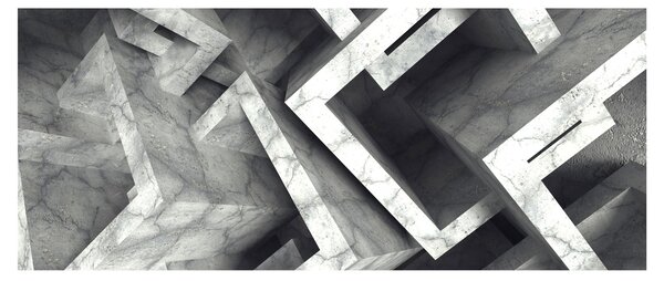 Tablou cu cuburi abstracte (120x50 cm)