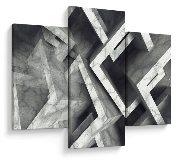 Tablou cu cuburi abstracte (90x60 cm)