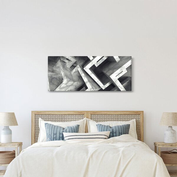 Tablou cu cuburi abstracte (120x50 cm)