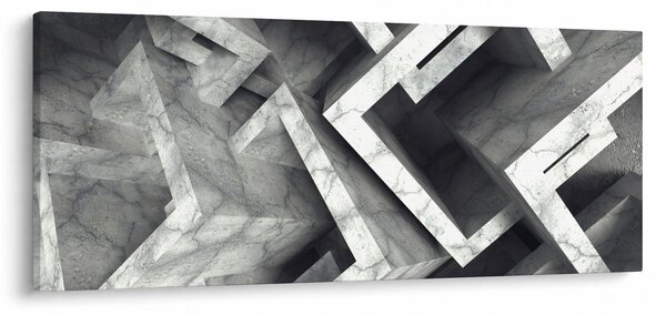 Tablou cu cuburi abstracte (120x50 cm)
