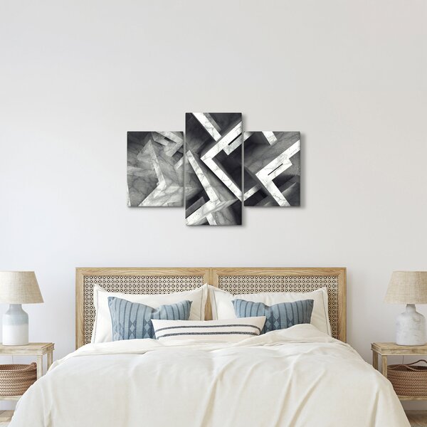 Tablou cu cuburi abstracte (90x60 cm)
