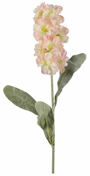 Floare artificiala MATTHIOLA 56 cm, alb-roz