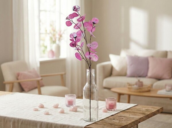 Floare artificiala EUCALYPTUS 81 cm, mov