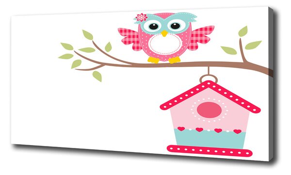 Tablou pe pânză Owl pe o ramură