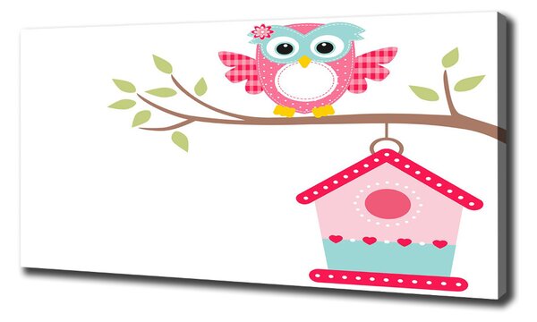 Tablou pe pânză Owl pe o ramură