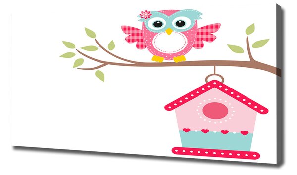 Tablou pe pânză Owl pe o ramură