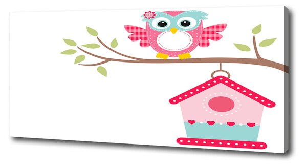 Tablou pe pânză Owl pe o ramură
