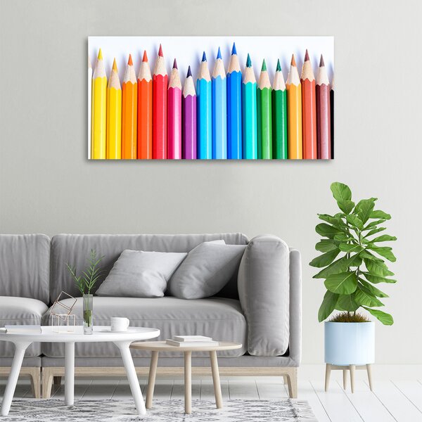 Print pe pânză creioane colorate