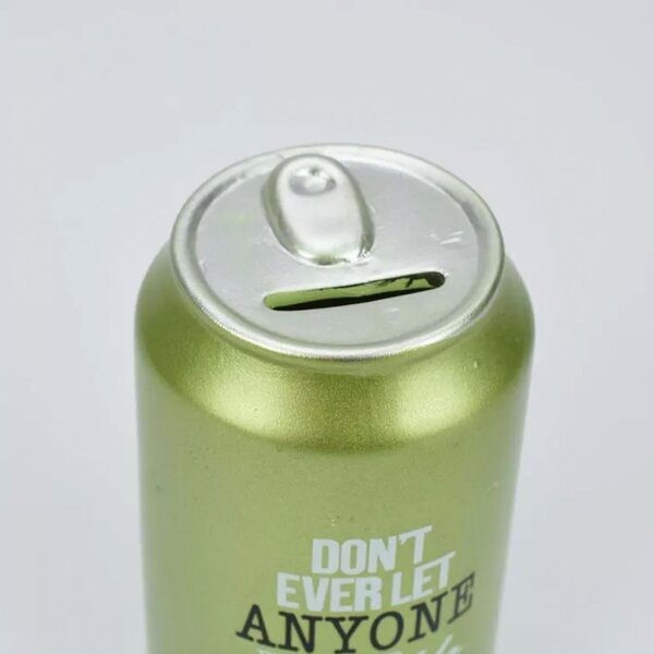 Pusculita decorativa Pufo din ceramica, Don't let anyone, 14 cm, verde