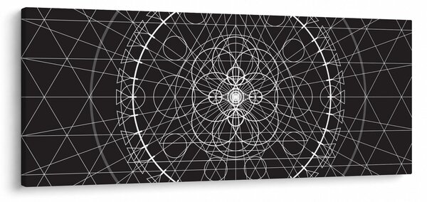 Tablou - Abstracție cu ceas (120x50 cm)