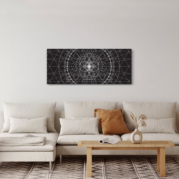 Tablou - Abstracție cu ceas (120x50 cm)
