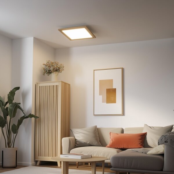 Plafonieră LED Brilagi SLIMFRAME WOOD LED/36W/230V 49,5x49,5 cm maro