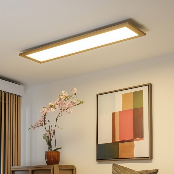 Plafonieră aplicată Eglo SALOBRENA-C LED RGBW/34W/230V maro +telecomandă