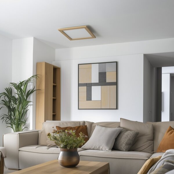 Plafonieră LED Brilagi SLIMFRAME WOOD LED/36W/230V 49,5x49,5 cm maro
