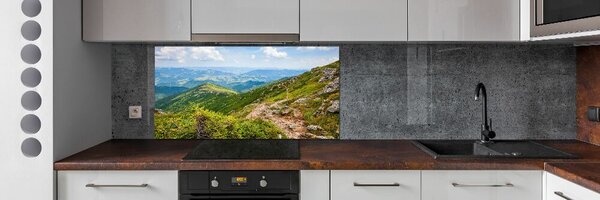 Panou sticla securizata bucatarie Dealuri verzi