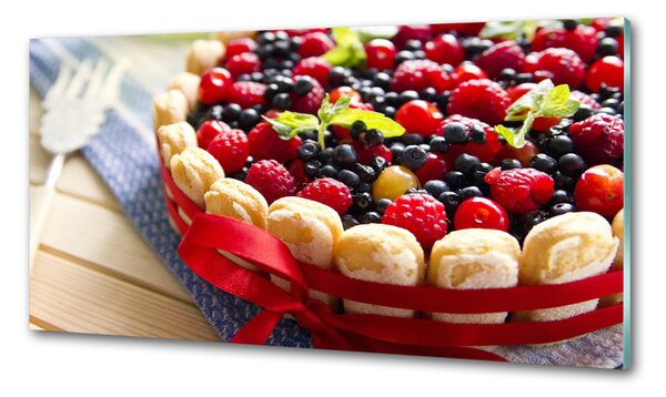 Panou perete bucătărie tort de fructe de pădure