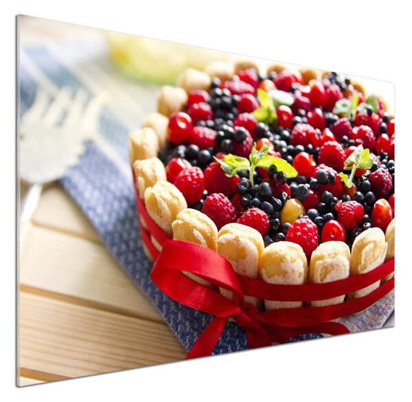 Panou perete bucătărie tort de fructe de pădure