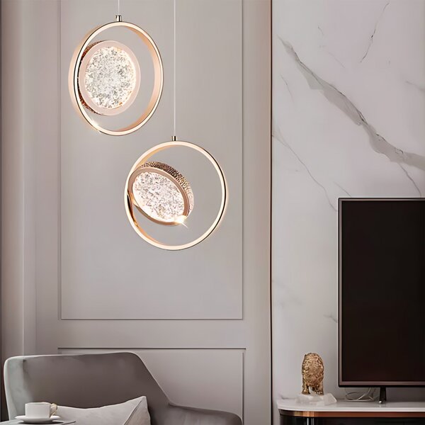 Lustră cu Cristale Suspendată LHJ106-1CP LIGHT ROSE GOLD