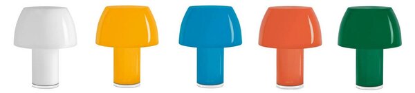 Nemo Lampa de masă reîncărcabilă LED Lorosae, portocaliu, sticlă, IP54, USB, reglabil, Portocaliu, Sticlă