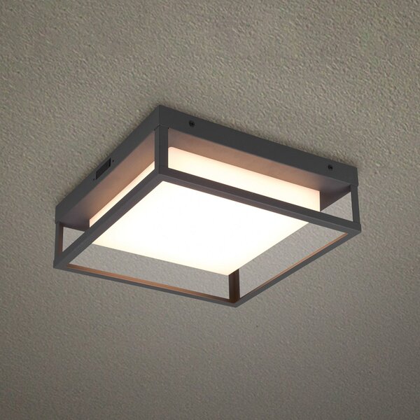 Trio Lighting Plafonieră cu LED-uri pentru exterior Witham IP54, CCT, antracit, Negru, Metal, Modern