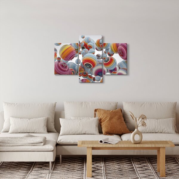Tablou cu bile pictate (90x60 cm)