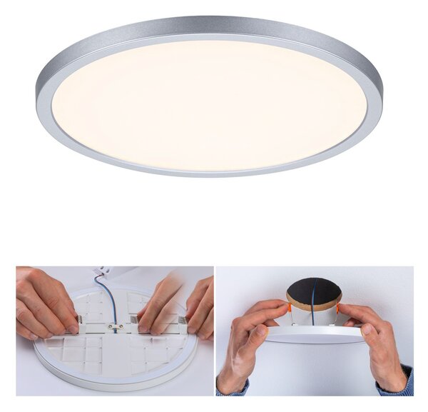 Paulmann Panel Areo 830 rotund crom 3stepdim 23cm, reglabil, Metalic, Camera de zi / sufragerie, Plastic, Modern