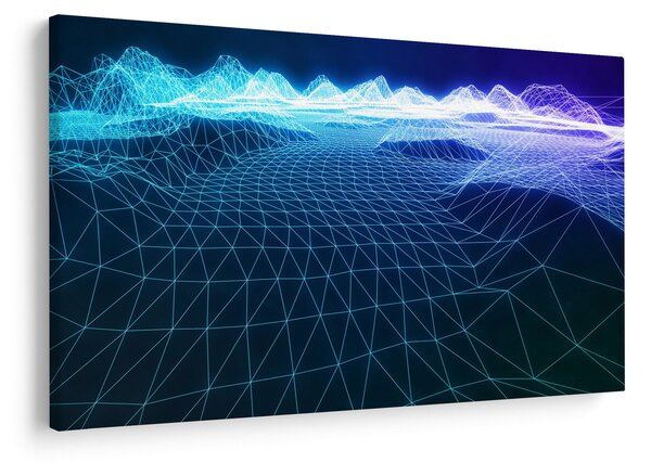 Tablou - Munți în model de calculator (90x60 cm)
