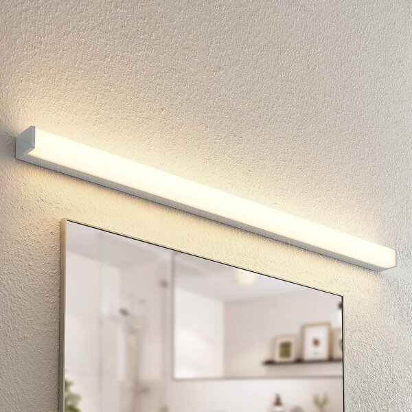 Lindby Klea LED lampă de baie, 120 cm, crom, metal, IP44, Metalic, Baie, Metal, Modern
