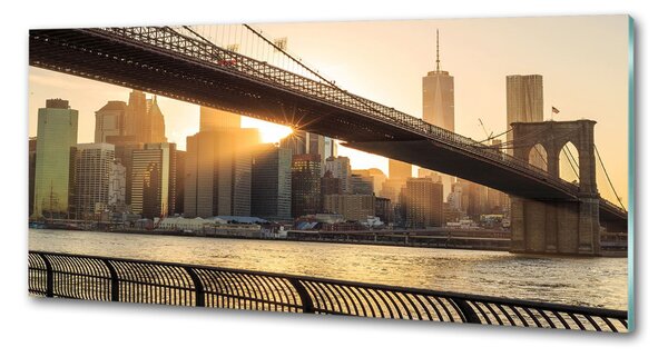 Sticlă printata bucătărie Podul Brooklyn