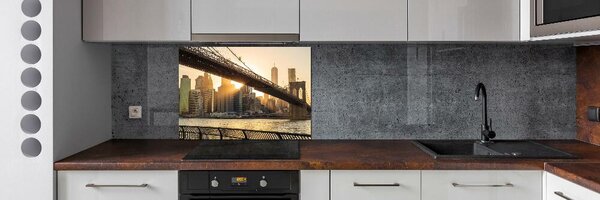 Sticlă printata bucătărie Podul Brooklyn