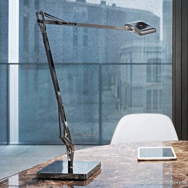 FLOS Kelvin Edge - lampă LED de birou antracit, Negru, Studiu / Birou, Metal, Design