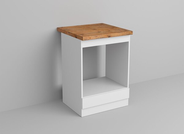 Mobila Bucatarie alba cu lemn Aroma - 10 - 200 cm