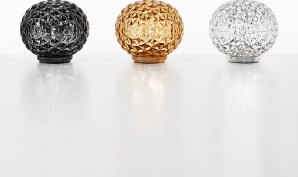 Kartell Mini Planet lampă de masă LED, gri fumuriu, Gri, Camera de zi / sufragerie, Plastic, Design