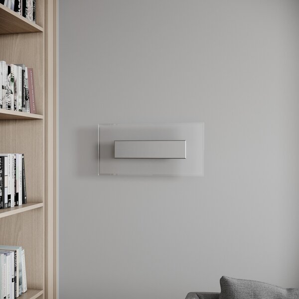 Quitani LED wall light Lole, aluminiu, 59 x 29 cm, sticlă, reglabil, Metalic, Camera de zi / sufragerie, Metal, Modern