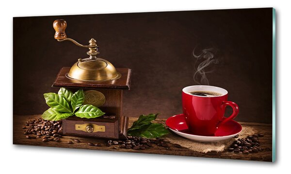 Panou sticla securizata bucatarie Cafea si polizor
