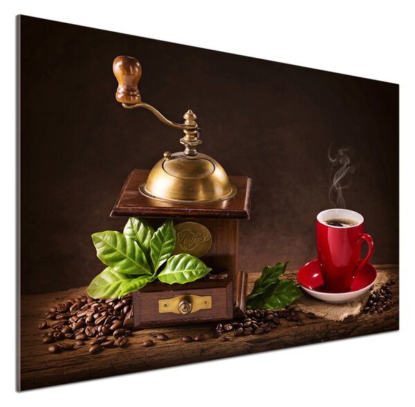 Panou sticla securizata bucatarie Cafea si polizor