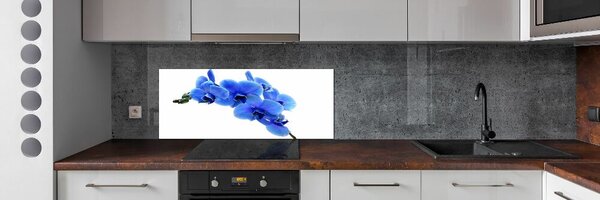 Panou sticlă decorativa bucătărie albastru orhidee