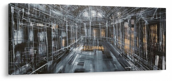 Tablou cu u interiorul clădirii vechi (120x50 cm)